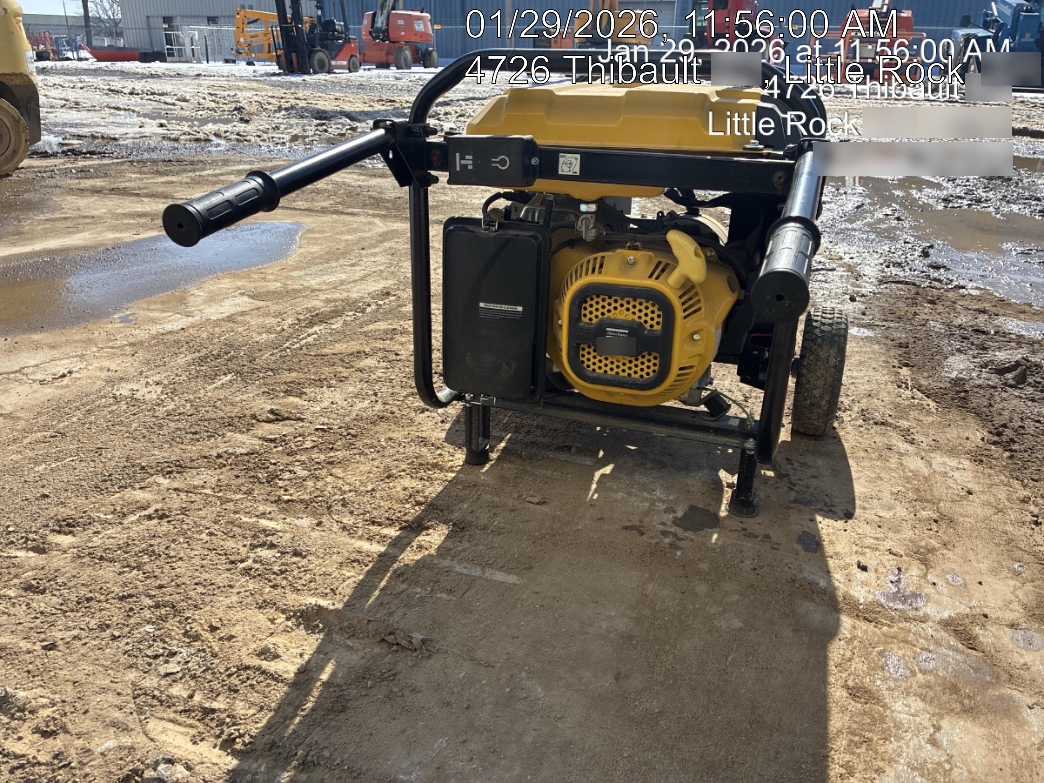 2023 Atlas Copco P6500W 5.5kW, AC390FD Gasoline Engine, Wheel & Handle Kit, (2) 120V Duplex 15A + (1) 120/240V 30A Twist Lock
