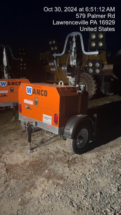 2024 Wanco WLTT-4MM4K Diesel, Deep Sea Controller, Shore Power Plug, Auto Start, (4) 350W LED Floodlights, 4kW Generator, 60 Gal Fuel Tank, 2" Ball, T3