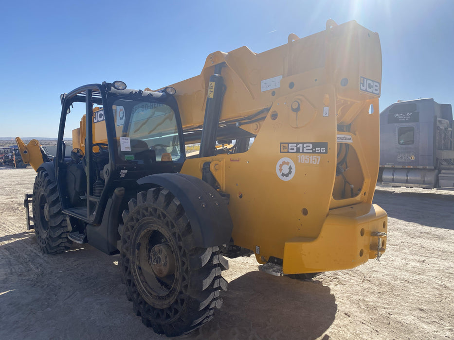 2020 JCB 512-56 Canopy, 74Hp, Solid Tires, Work Lights, Beacon, Aux Hydraulics, Back up Alarm, Lifting Eye, ES Decals