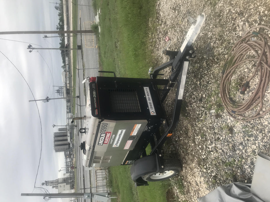 2019 Lincoln Electric Vantage 322 Welder Ready-Pak 3, Two wheel trailer, Fender and Light kit, Cable Rack