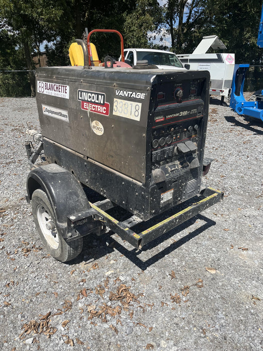 2019 Lincoln Electric Vantage 322 Welder Ready-Pak 3, Two wheel trailer, Fender and Light kit, Cable Rack