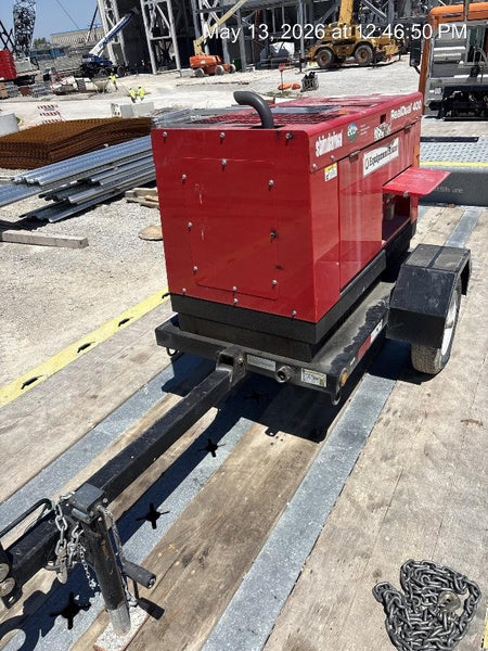 2022 Shindaiwa DGW400MDL Kubota D902 Engine, 23 HP, Dual Op Welder, Wire, Arc, Droop Stick, Tig, and CC Stick Functionality, Simulphase, 3 Phase and 1 Phase Gen Output, Single Axle NB Trlr, Slr Trckl Chrg 12V 12W, Fire Ext