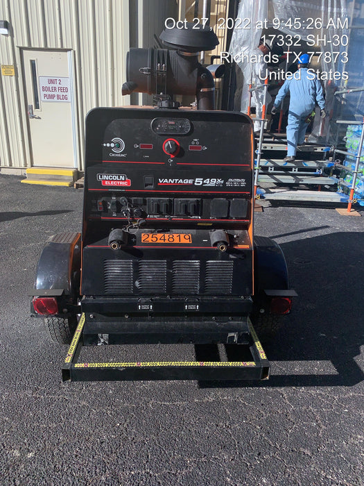 2022 Lincoln Electric Vantage 549X Crosslink Technology, Trailer Mounted, ES Decals, T3