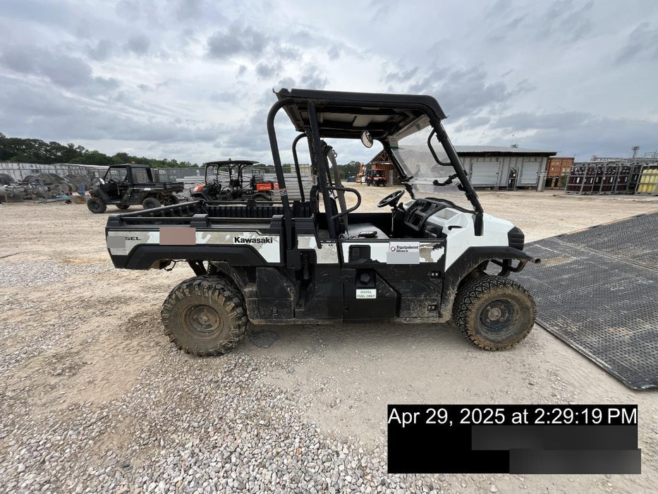 2019 Kawasaki Mule PRO-DXT - 3 Passenger 3 Seater, Standard Options, Backup Alarm, Beacon, Plastic Hard Top, Poly Windshield, Horn Kit