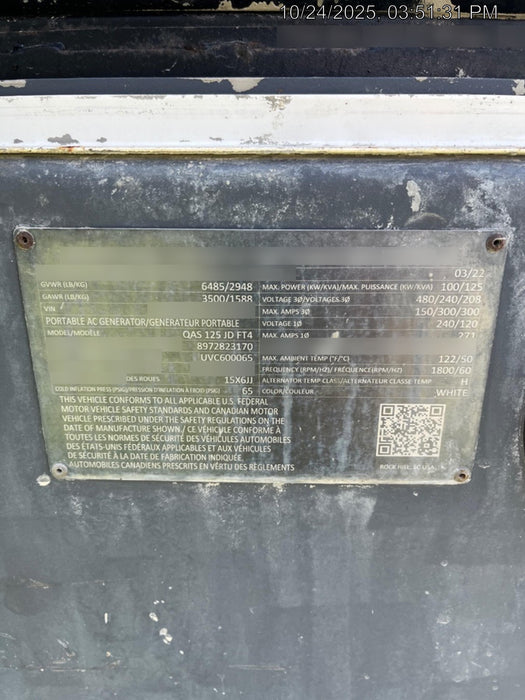 2022 ATLAS COPCO QAS 125