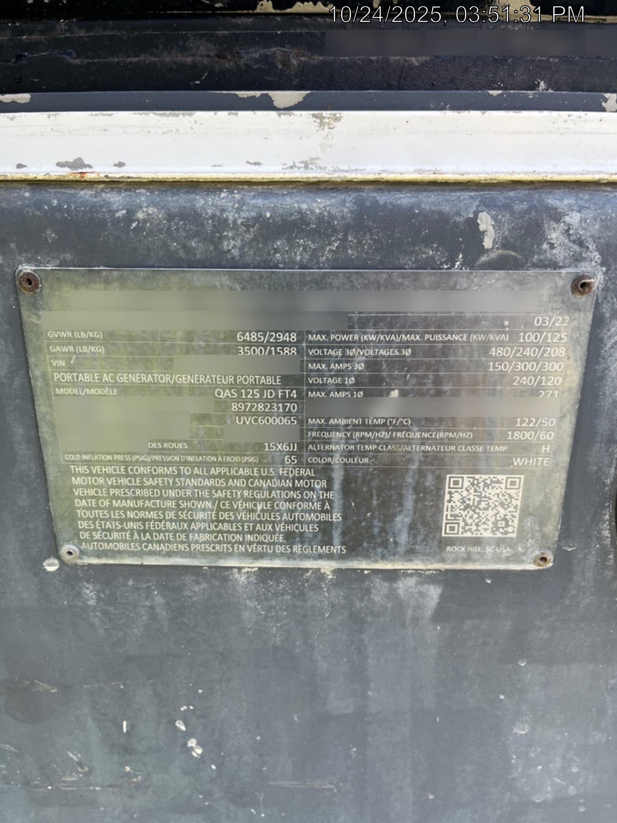 2022 ATLAS COPCO QAS 125