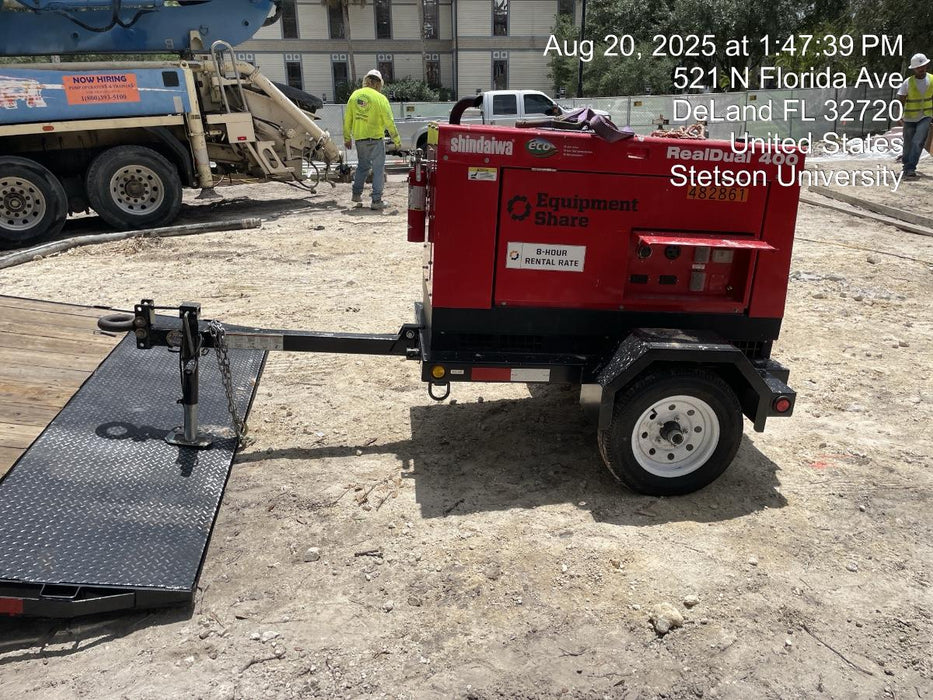 2024 Shindaiwa DGW400DML Kubota D902 Engine, 23 HP, Dual Op Welder, Wire, Arc, Droop Stick, Tig, and CC Stick Functionality, Simulphase, 3 Phase and 1 Phase Gen Output, Single Axle NB Trlr, Slr Trckl Chrg 12V 12W, Fire Ext, T3