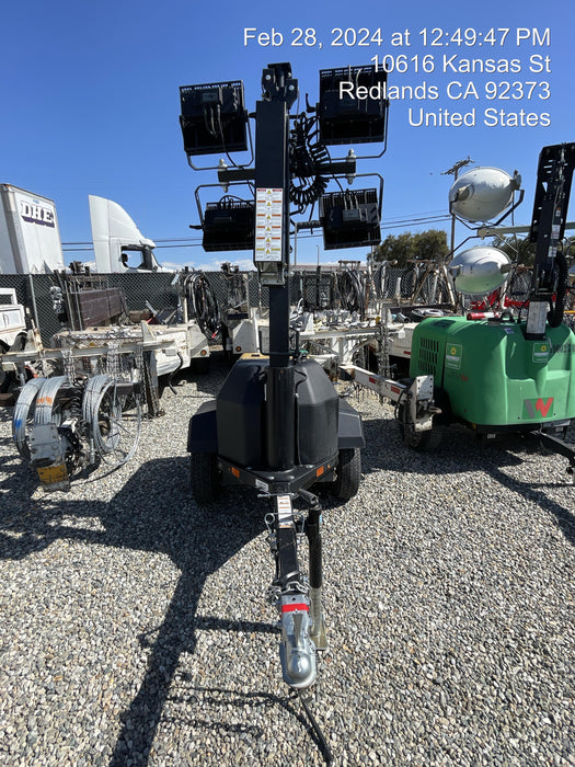 2022 Allmand NLV3GR (4) LED Light Fixture 350W, 23' Vertical Mast, 3kW Prime, Towable, ES Decals, T3