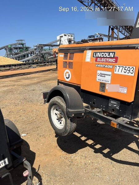 2021 Lincoln Electric Vantage 322 Vantage 322 Ready Pak 3 w/ Decals, ORANGE (includes trailer, cable rack, fender light kit) NO Telematics