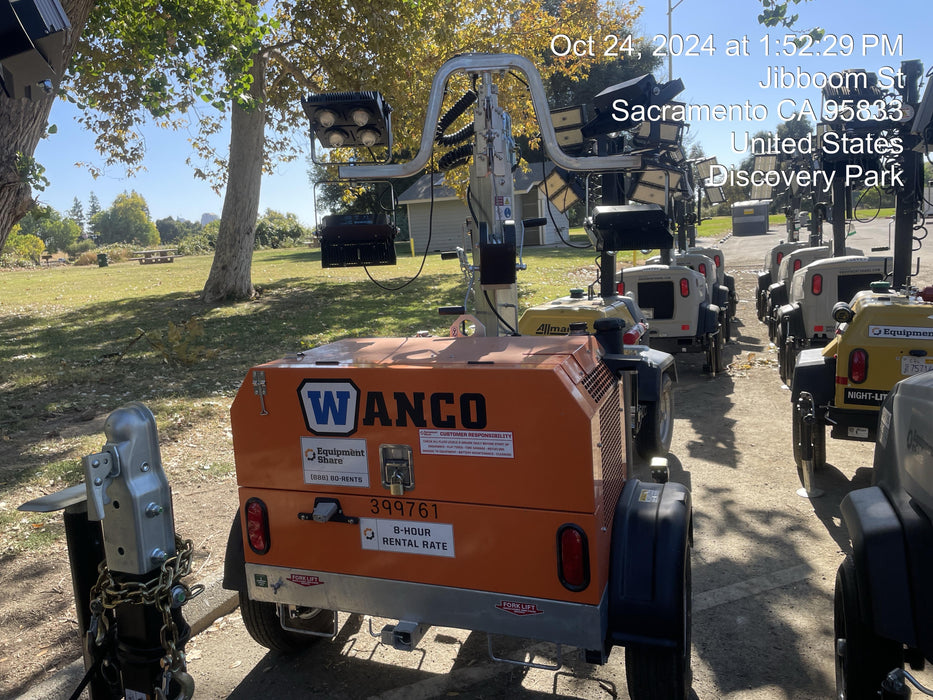 2024 Wanco WLTT-4MM4K Diesel, Deep Sea Controller, Shore Power Plug, Auto Start, (4) 350W LED Floodlights, 4kW Generator, 60 Gal Fuel Tank, 2" Ball, T3