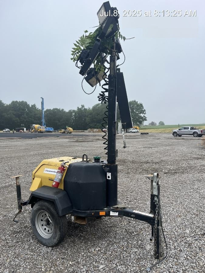 2022 Allmand NLV3GR (4) LED Light Fixture 350W, 23' Vertical Mast, 3kW Prime, Towable, ES Decals, T3