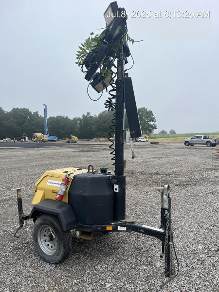 2022 Allmand NLV3GR (4) LED Light Fixture 350W, 23' Vertical Mast, 3kW Prime, Towable, ES Decals, T3