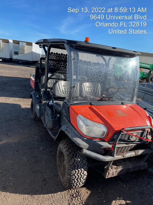 2022 Kubota RTV-X1140W-H Plastic Canopy, Windshield Acrylic Clear, LED Strobe Light, Wire Harness Kit, Back up Alarm