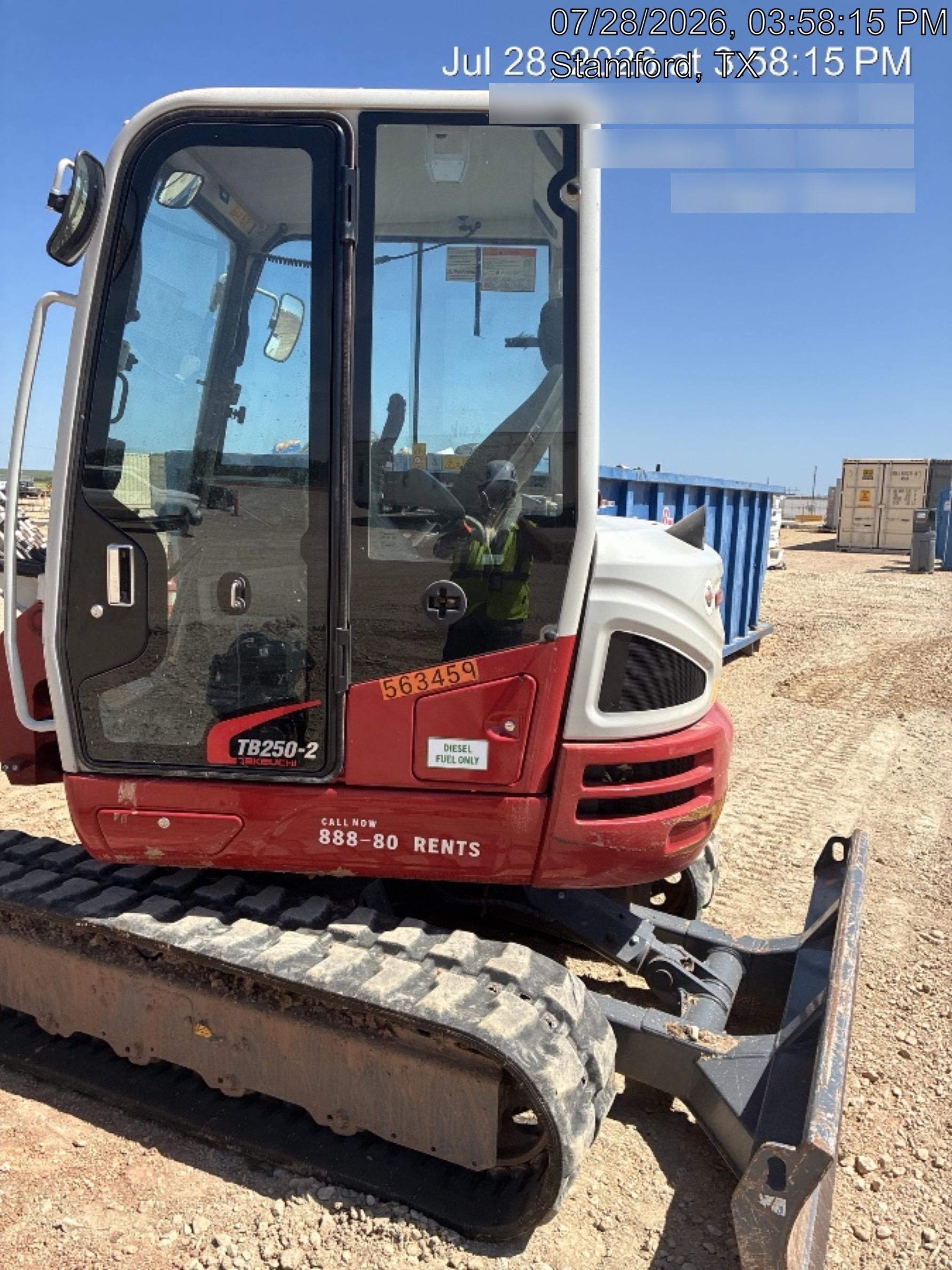 2025 TAKEUCHI TB250-2CR