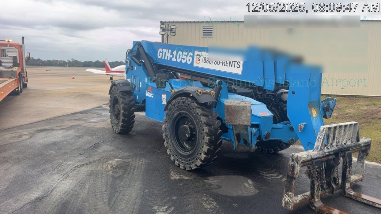 2019 Genie GTH-1056 Canopy, Solid RT Tires, LED Work Lights, Beacon 60" QA Carriage, 60" Forks