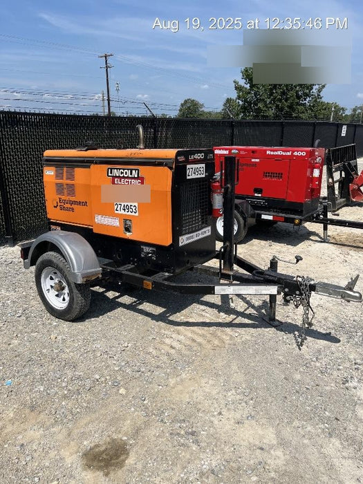 2022 Lincoln Electric LE400 Kubota V1505, Trlr, Cable Rack, Light Kit, ES Decals, T3