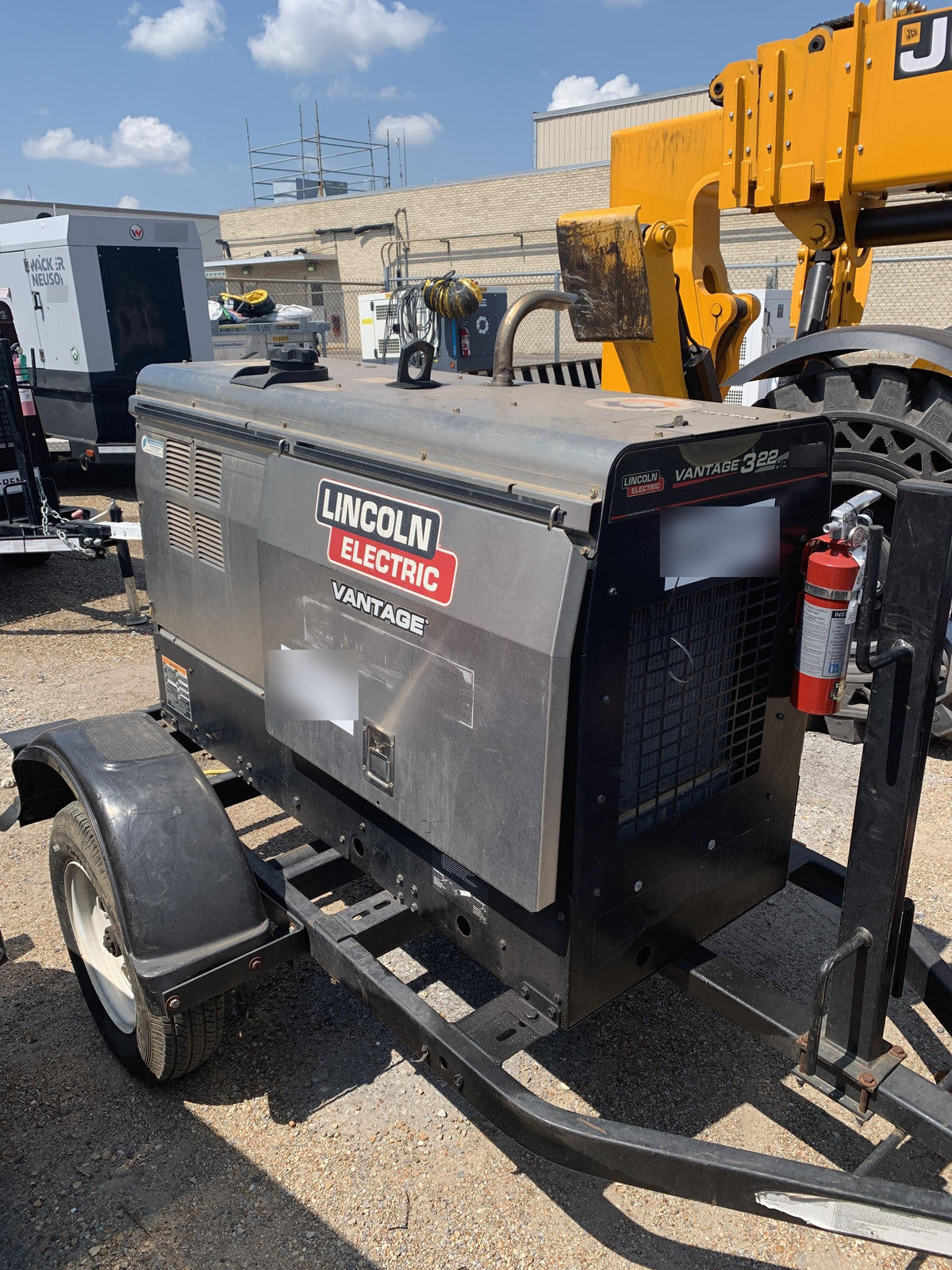2019 Lincoln Electric Vantage 322 Welder Ready-Pak 3, Two wheel trailer, Fender and Light kit, Cable Rack