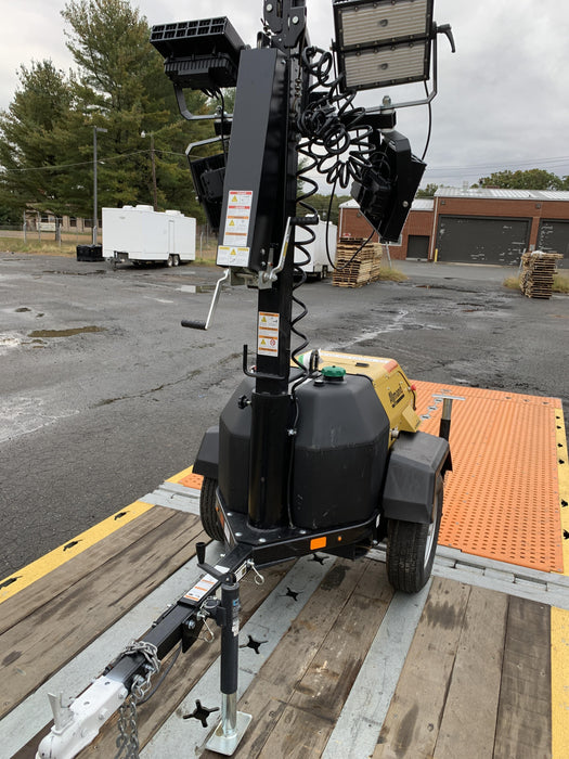 2021 Allmand NLV3GR (4) LED Light Fixture 350W, 23' Vertical Mast, 3kW Prime, Towable, Deep Sea L401, Leveling Jacks, Yanmar T4F 5.8hp