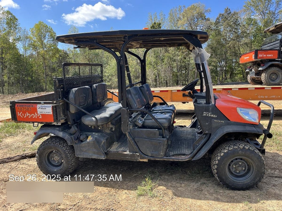 2020 Kubota RTV-X1140W-H Canopy, 4-Seater, Diesel, Windshield Acrylic Clear, Strobe Light, Backup Alarm