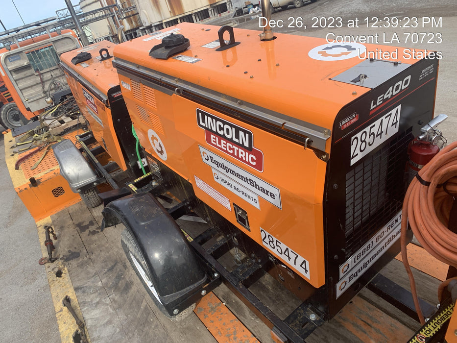 2022 Lincoln Electric LE400 Kubota V1505, Trlr, Cable Rack, Light Kit, ES Decals, T3