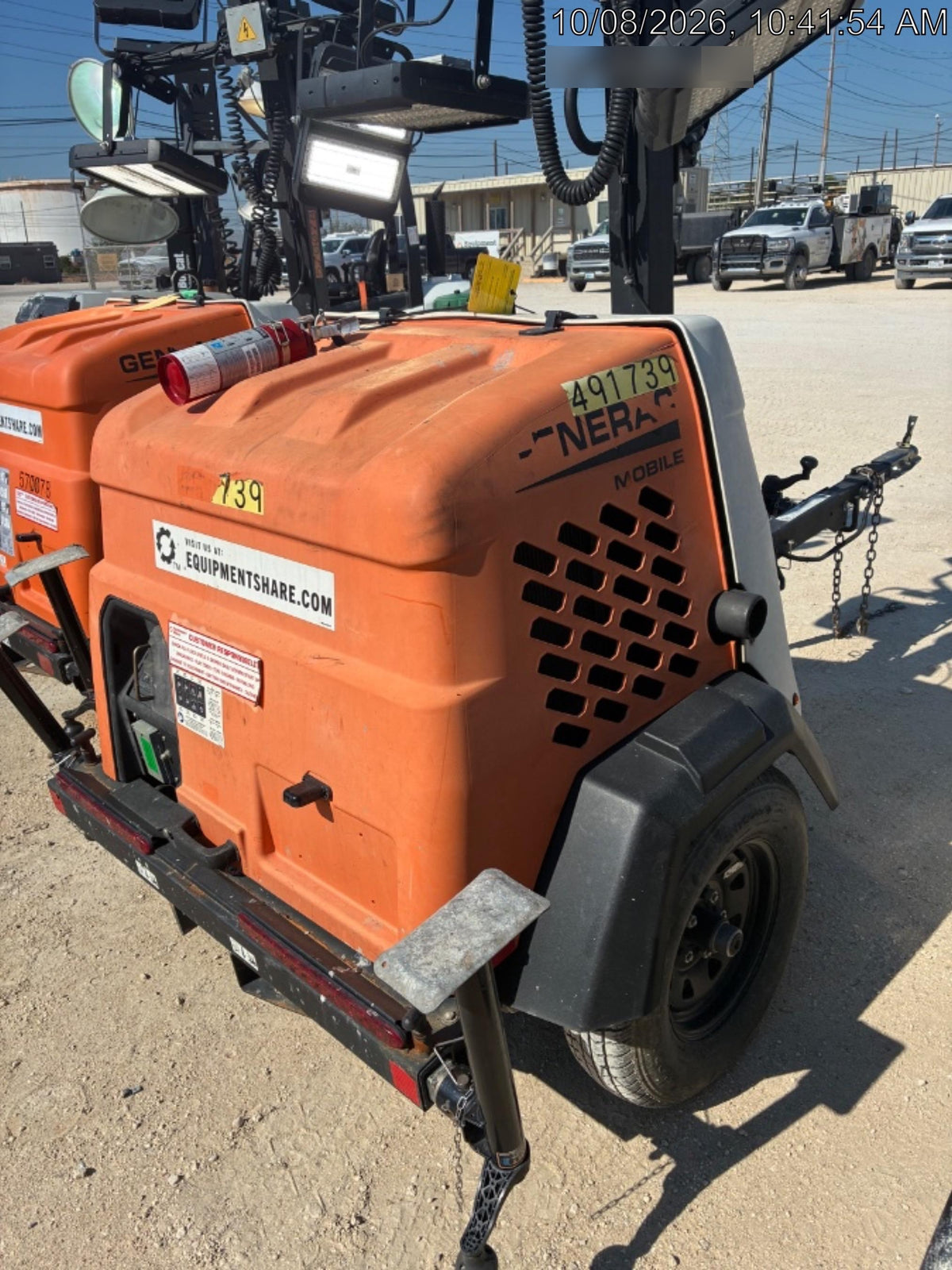 2025 Generac MLTS-4 Diesel, Mitsubishi L2E, 7.1 hp @1800 rpm, Flex Switch 120V Input, Powerzone Controller, (4) 320W LED Lights, 4kW Generator, 39.9 Gal Fuel Tank, 2" Ball, ES Decals