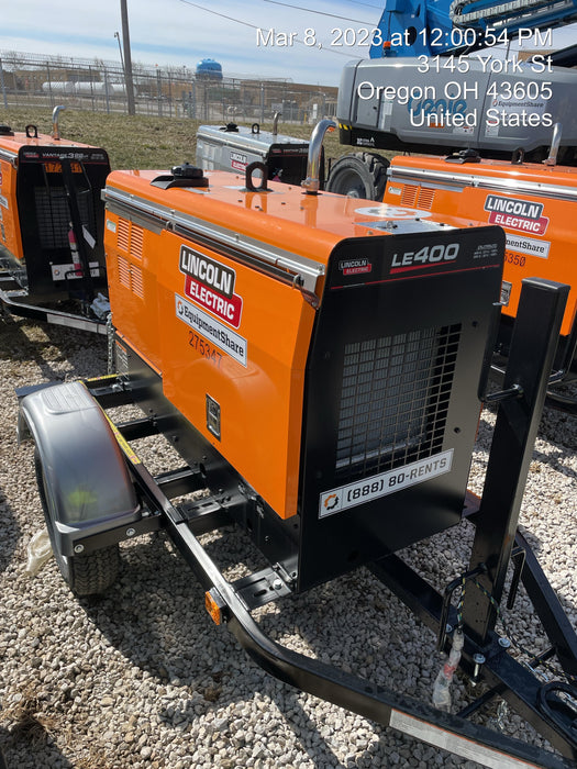 2022 Lincoln Electric LE400 Kubota V1505, Trlr, Cable Rack, Light Kit, ES Decals, T3