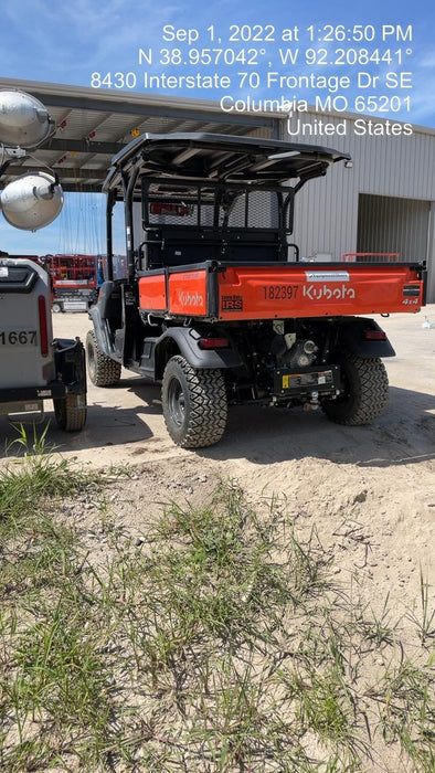 2022 Kubota RTV-X1140W-H Plastic Canopy, Windshield Acrylic Clear, LED Strobe Light, Wire Harness Kit, Back up Alarm