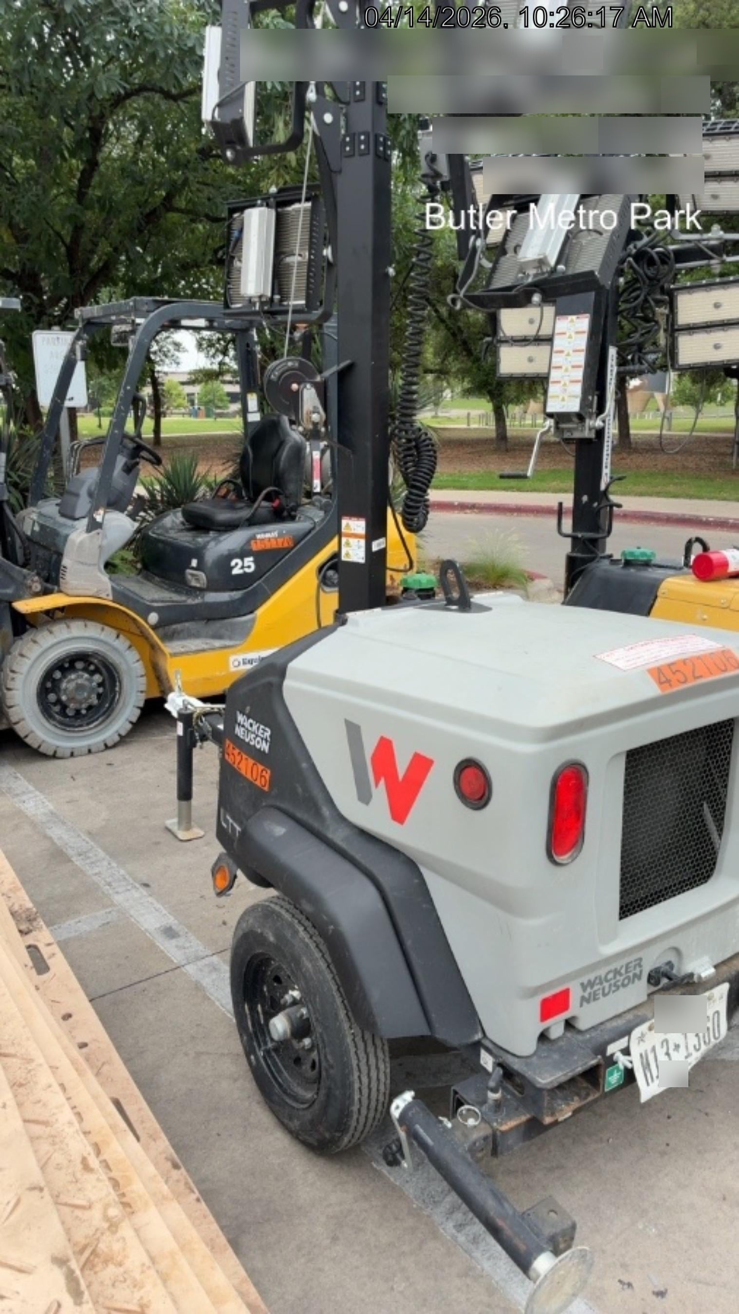 2024 Wacker Neuson LTT4 Diesel, Kohler KDW702, Deep Sea Controller, Auto Start, LED 320W, Bypass Outlet, T3