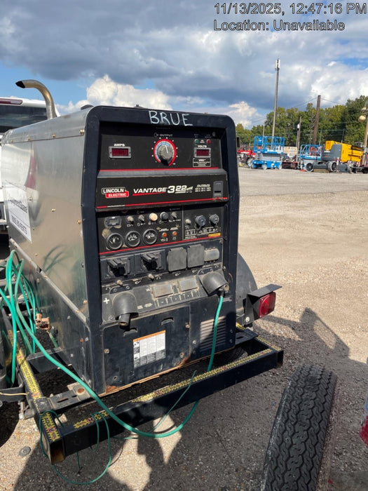 2020 Lincoln Electric Vantage 322 Welder Ready-Pak 3, w/ GPS & Decals (includes trailer, cable rack, fender light kit)