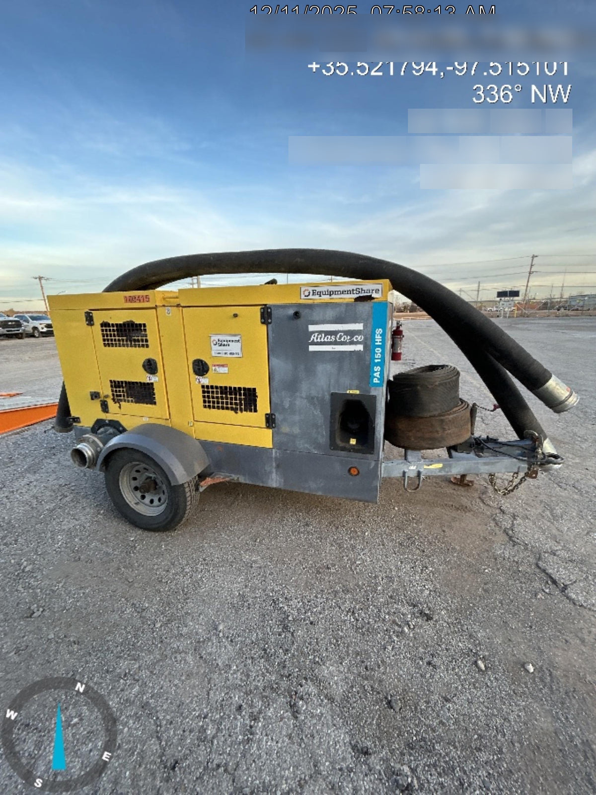 2020 ATLAS COPCO PAS 150 HF CS Enclosed