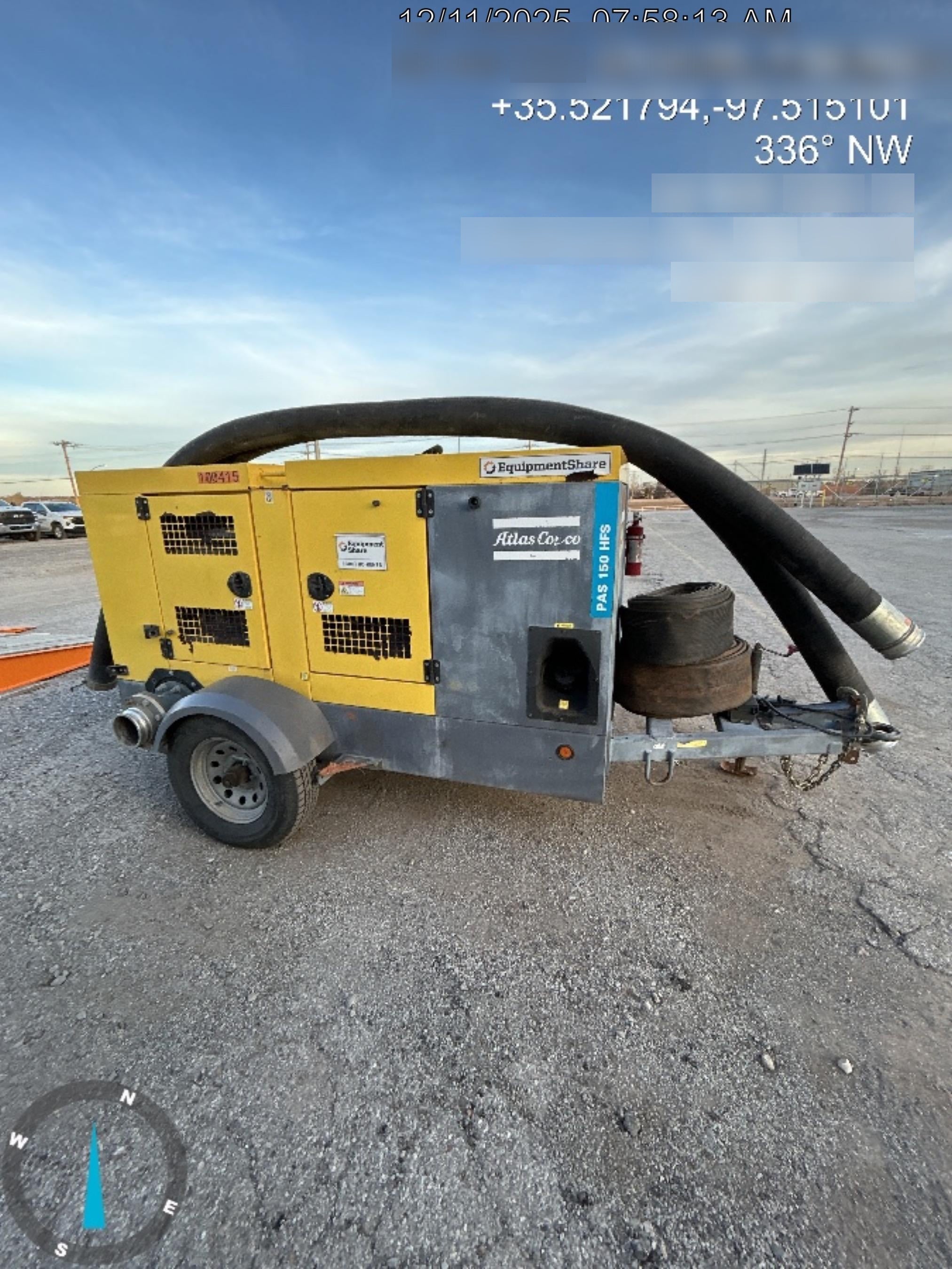 2020 ATLAS COPCO PAS 150 HF CS Enclosed