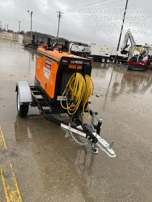 2022 Lincoln Electric LE400 Kubota V1505, Trlr, Cable Rack, Light Kit, ES Decals, T3