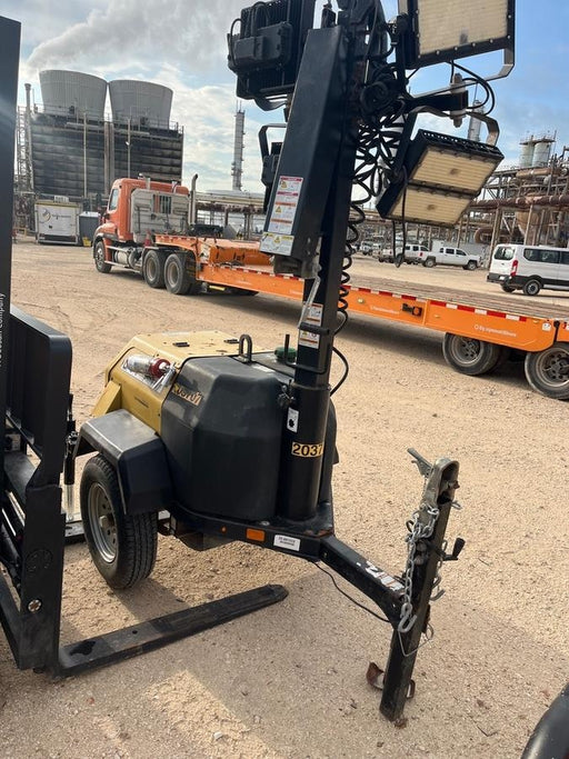 2022 Allmand NLV3GR (4) LED Light Fixture 350W, 23' Vertical Mast, 3kW Prime, Towable, Deep Sea L401, Leveling Jacks, Yanmar T4F 5.8hp