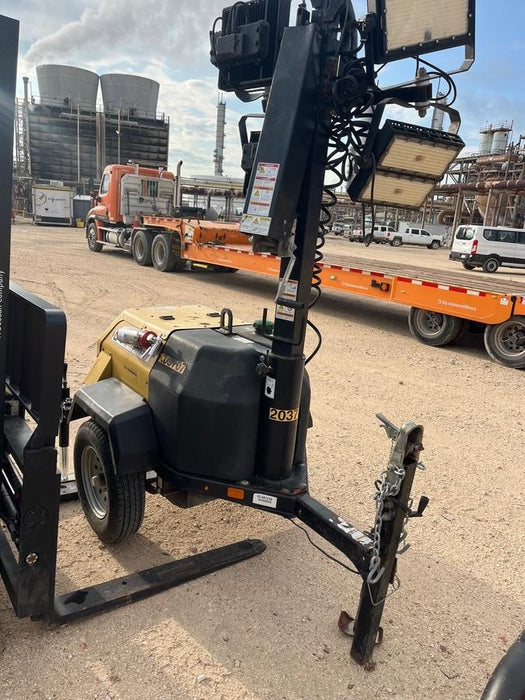 2022 Allmand NLV3GR (4) LED Light Fixture 350W, 23' Vertical Mast, 3kW Prime, Towable, Deep Sea L401, Leveling Jacks, Yanmar T4F 5.8hp