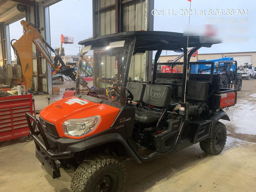 2022 Kubota RTV-X1140W-H Plastic Canopy, Windshield Acrylic Clear, LED Strobe Light, Wire Harness Kit, Back up Alarm