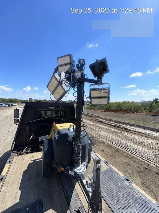 2022 Allmand NLV3GR (4) LED Light Fixture 350W, 23' Vertical Mast, 3kW Prime, Towable, ES Decals, T3