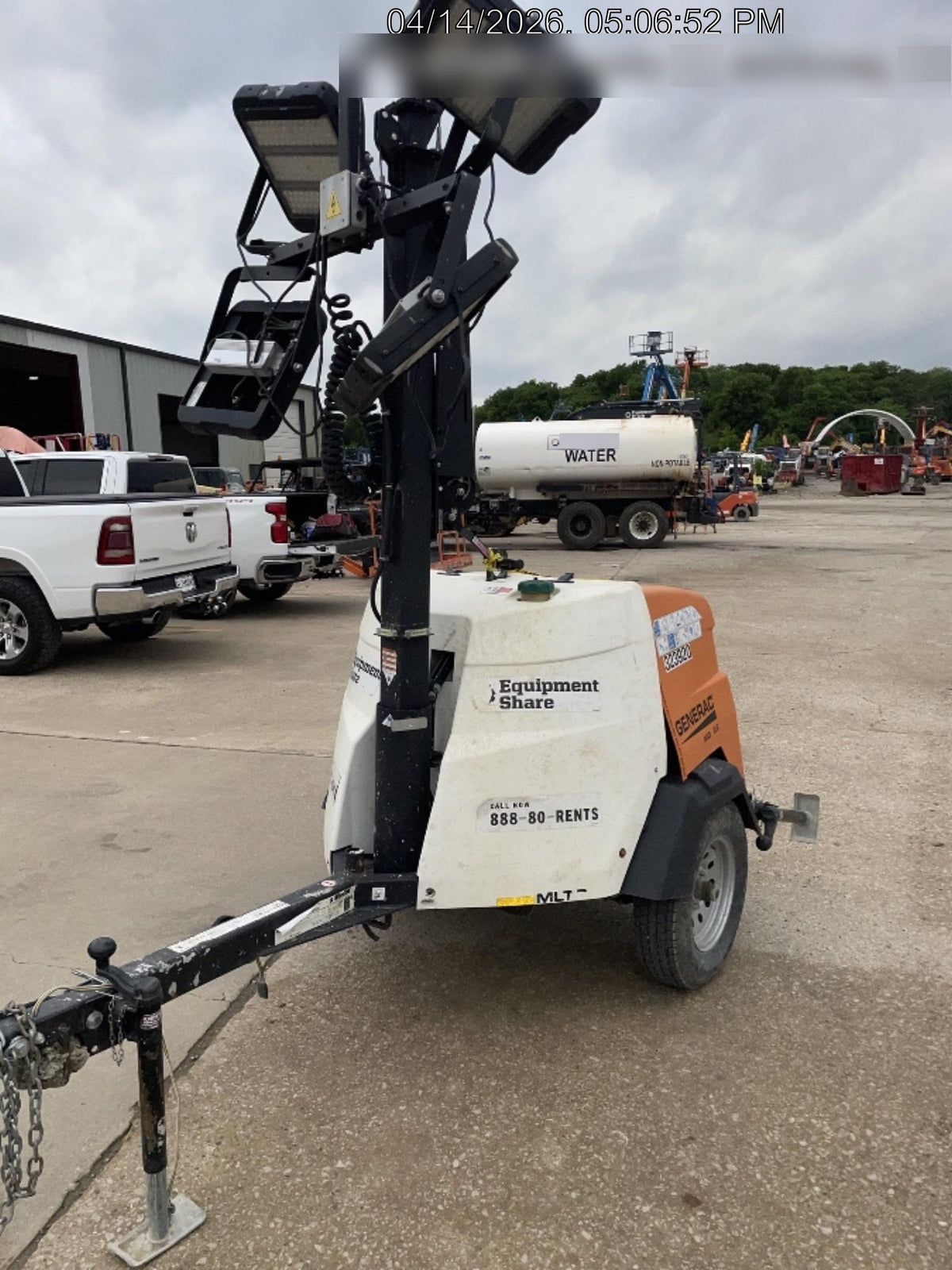 2023 Generac MLT2 Diesel, Flex Switch 120V Input, Powerzone Controller, (4) 320W LED Lights, 4kW Generator, 39.9 Gal Fuel Tank, 2" Ball, T3