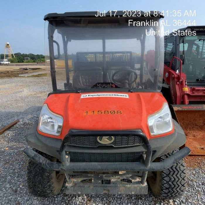 2020 Kubota RTV-X1140W-H 4wd Utility Cart, 4 Seat, Diesel, LED Strobe, Windshield Tempered Glass, Plastic Canopy, Wire Harness Kit, Backup Alarm
