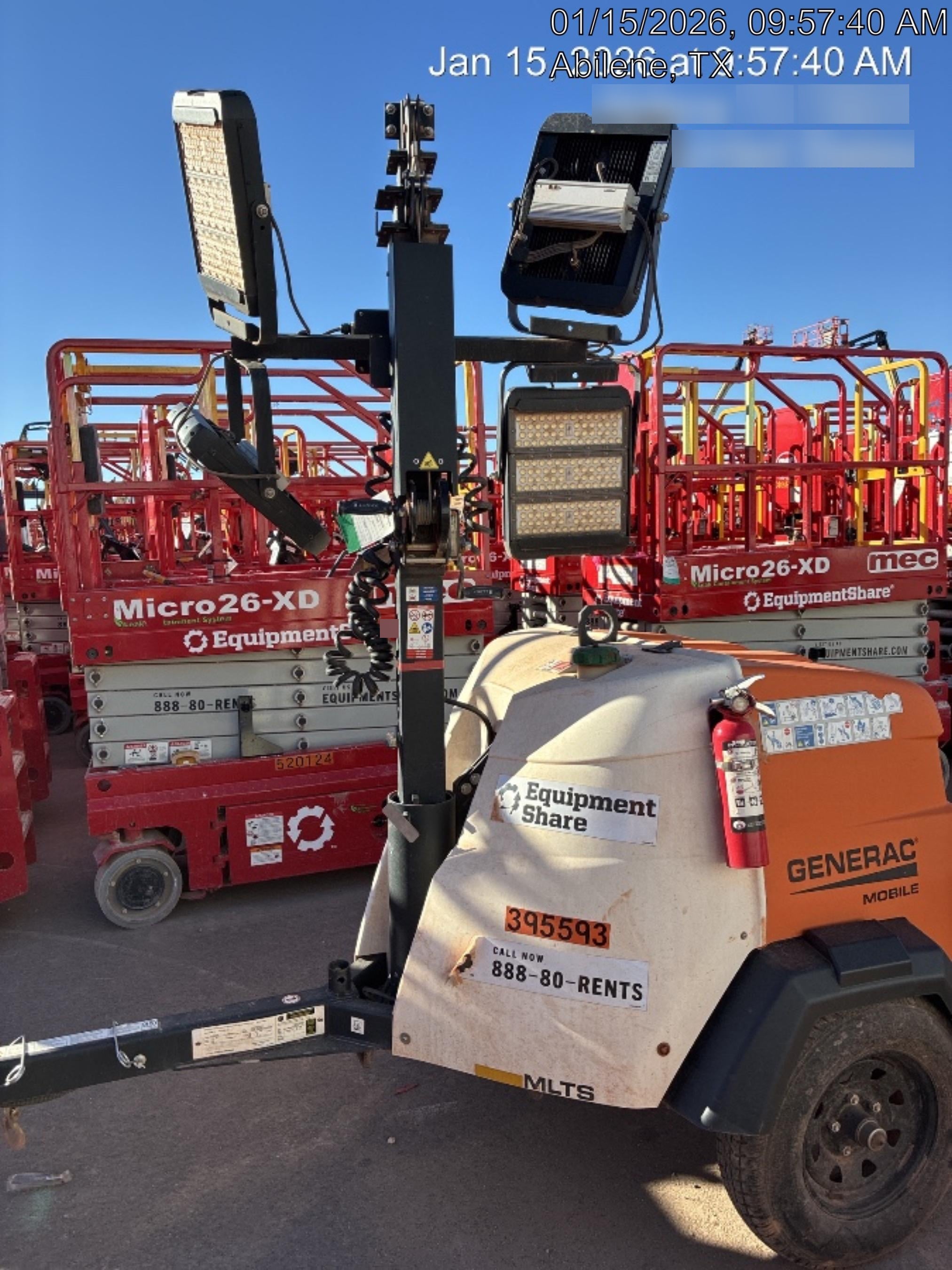 2024 Generac MLT2 Diesel, Flex Switch 120V Input, Powerzone Controller, 
(4) 320W LED Lights, 4kW Generator, 39.9 Gal Fuel Tank, 2" Ball, T3