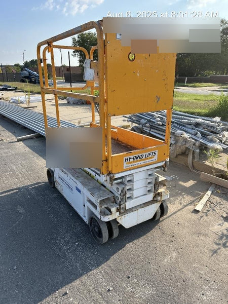 Custom Equipment HB-1430 Hy-Brid Scissor Lift
Platform capacity up to 670 lbs
Working height up to 20 ft
Weighs under 1,700 lbs
Non-marking wheels