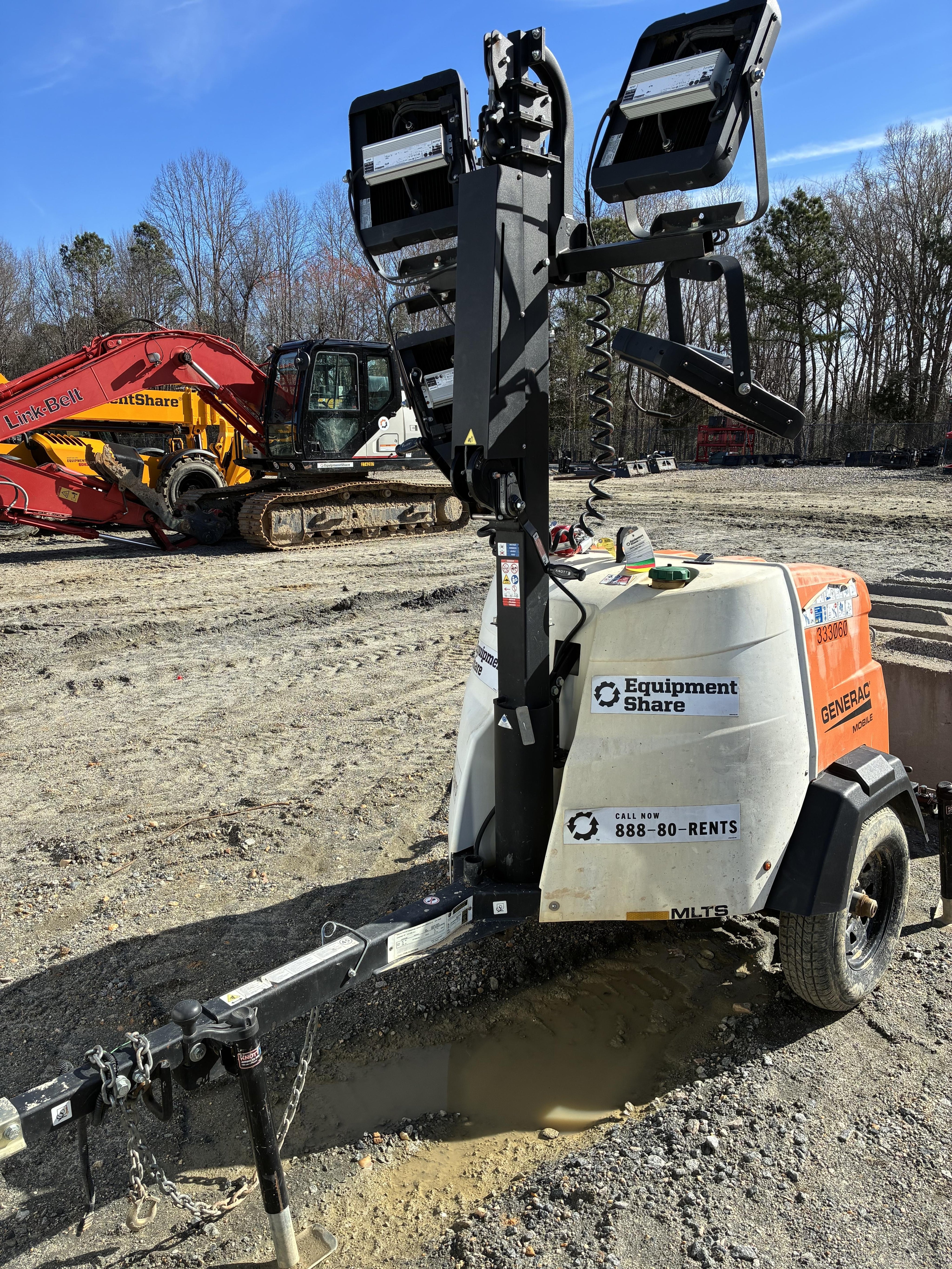 2023 Generac MLT2 Diesel, Flex Switch 120V Input, Powerzone Controller, (4) 320W LED Lights, 4kW Generator, 39.9 Gal Fuel Tank, 2" Ball, T3