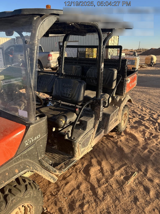 2022 Kubota RTV-X1140W-H Plastic Canopy, Windshield Acrylic Clear, LED Strobe Light, Wire Harness Kit, Back up Alarm