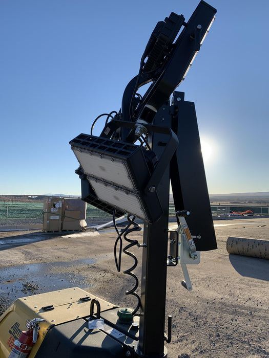 Allmand NLV3GR (4) LED Light Fixture 350W, 23' Vertical Mast, 3kW Prime, Towable, Deep Sea L401, Leveling Jacks, Yanmar T4F 5.8hp