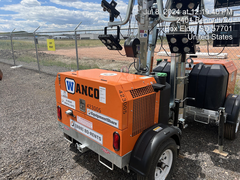 2024 Wanco WLTT-4MM4K Diesel, Deep Sea Controller, Shore Power Plug, Auto Start, (4) 350W LED Floodlights, 4kW Generator, 60 Gal Fuel Tank, 2" Ball, T3