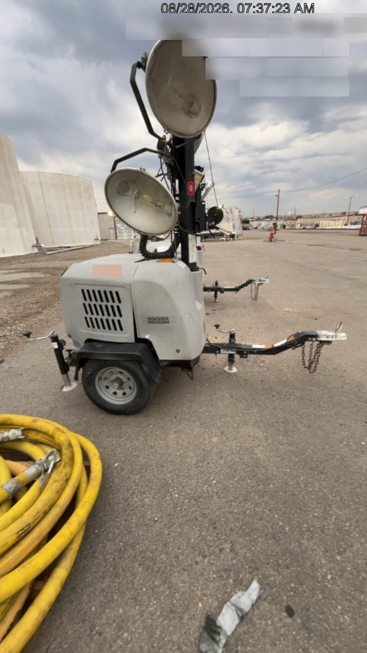2018 Wacker Neuson LTV6L-MH Wacker Neuson LTV6L Mobile Light Tower w/Fuel Level Sensor Installed