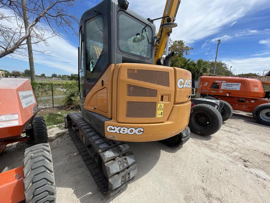 2018 Case CX80C CLOSED CAB, A/C, RUBBER TRACKS PADS, 7'-2" ARM