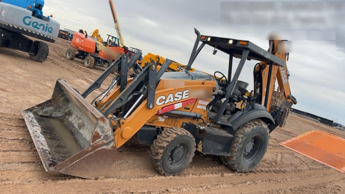 2019 Case 580N EP Canopy, 4WD, GP Front Bucket, Standard Stick, 1 Way Aux Hydraulics, ISO Controls