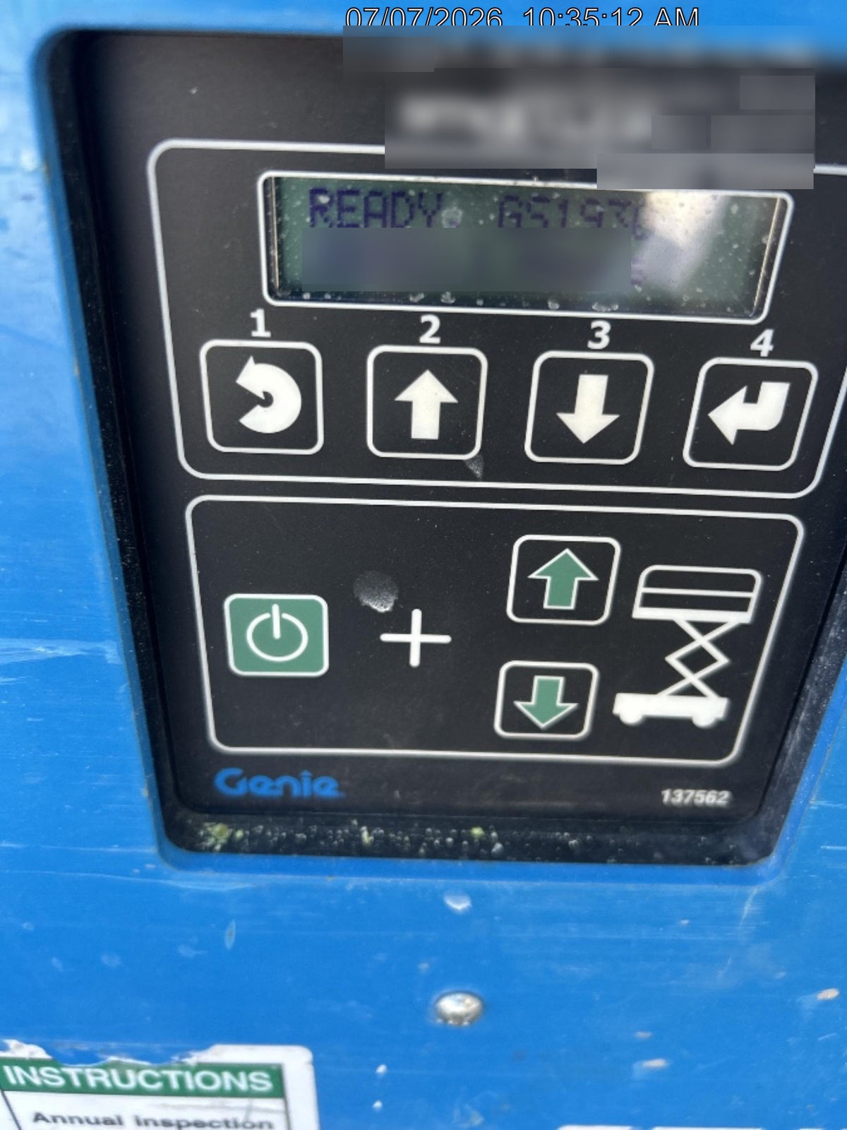 2020 Genie GS-1930 Solid Non Marking Tires, Beacon, Folding rails with half height swing gate