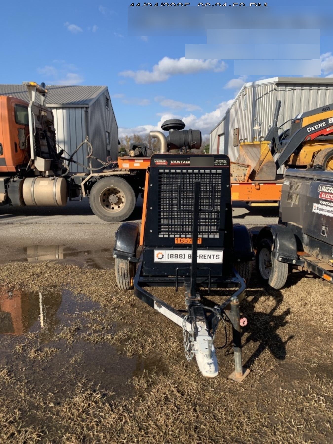 2021 Lincoln Electric Vantage 549X Ready Pak 3, ORANGE (includes trailer, cable rack, fender light kit)