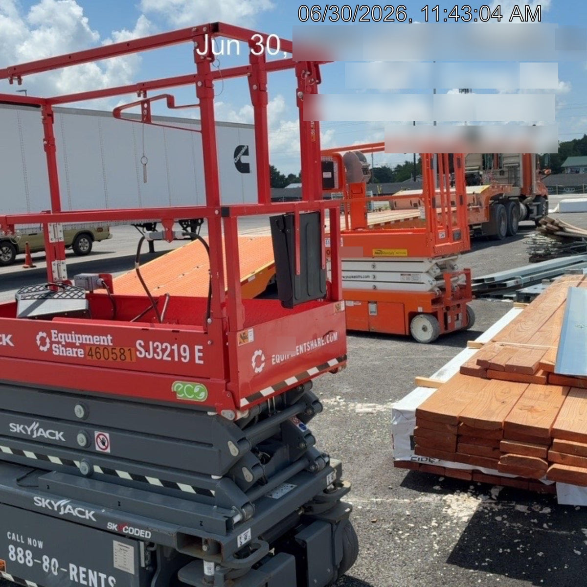 2024 Skyjack SJ3219 Electric Drive, Sld NM Tires, DBcns, RFRails, Power to Platform, T3 + Access Control